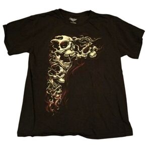 ✨️2 For 20✨️Black T-Shirt with Skull Design
